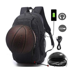 Students Basketball Bag Manufacturer Outdoor Sports Cross-Border USB Laptop School Students Basketball Bag