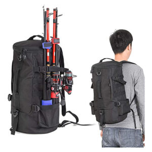 Multifunctional Fishing Tackle Backpack with Rod Holder